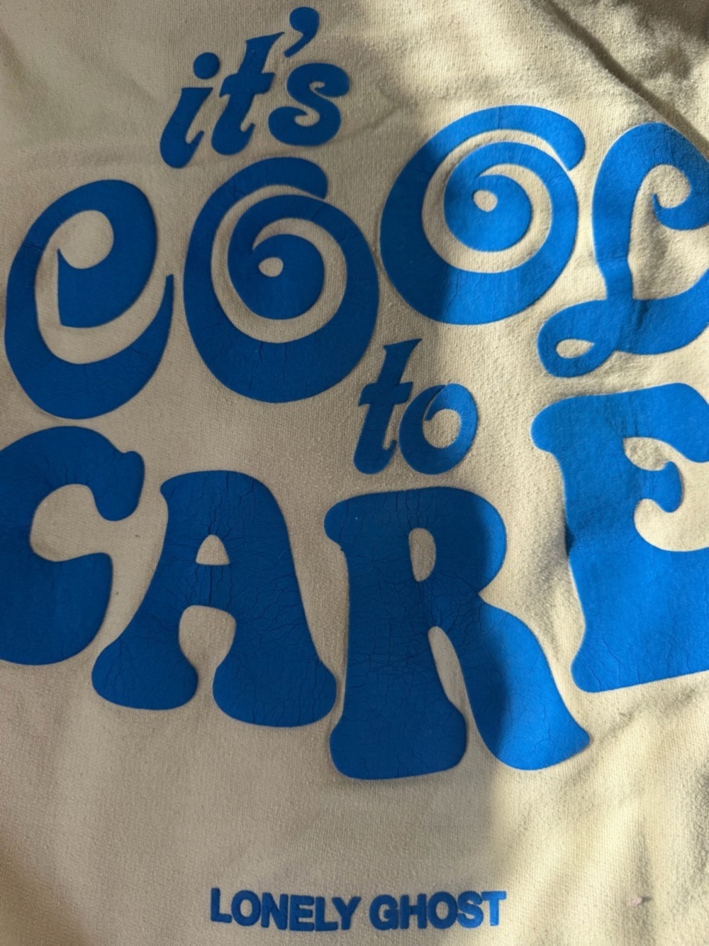 Lonely ghost “it’s cool to care hoodie” size large - Picture 2 of 3